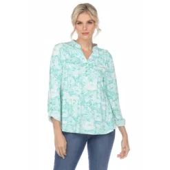 Women's Pleated Casual Floral Blouse - White Mark -Women Clothing Sale GUEST 34021faa 94d2 4614 96e4 c97962cb1b59