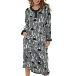Women's Soft Warm Fleece Nightgown, Long Kaftan With Pockets For Winter -Women Clothing Sale GUEST 37da6097 61b3 4d55 9ea0 a4528b41a9fc