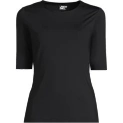 Lands' End Women's Crew Neck Elbow Sleeve Rash Guard UPF 50 Sun Protection Modest Swim Tee -Women Clothing Sale GUEST 38288397 993a 44e6 96a5 41fe753bdec1