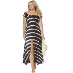 Swimsuits For All Women’s Plus Size Harper Tie Dye Cover Up Maxi Dress