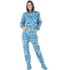 Footed Pajamas - Winter Wonderland Adult Hoodie Fleece Onesie
