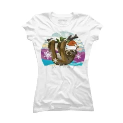 Junior's Design By Humans Merry Slothmas - Funny Christmas Pajama For Sloth LoversÂ By TELO213 T-Shirt -Women Clothing Sale GUEST 3be5ca98 d7f9 477f bbe4 0863bb2e6463
