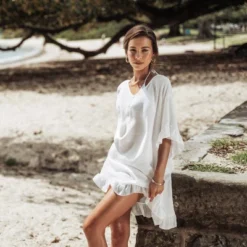 Women's Ruffled V-Neck Back Tie Cover-Up Mini Dress - Cupshe -Women Clothing Sale GUEST 3c062329 1684 4c7a b41b e49513e5a996