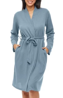 Women's Soft Ribbed Waffle Rib Knit Wrap Robe With Pockets, Lightweight Bathrobe -Women Clothing Sale GUEST 3d9cc6a2 d12a 423b 80b8 bff4701ddf2e