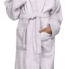 100% Cotton Ultra-Soft Terry Adult Unisex Lightweight Luxury Bathrobe By Blue Nile Mills