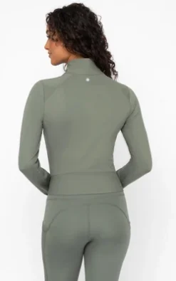 Yogalicious Womens Lux Streamline Interlink Ribbed Contour Insert Full Zip Performance Jacket With Pockets -Women Clothing Sale GUEST 41a27706 ee20 4920 a686 6552323f07e4