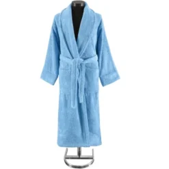 Classic Turkish Towels Unisex Shawl Collar Terry Cloth Robe