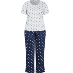 Women's Plus Size Snowflake Sleep Set - Ink | EVANS -Women Clothing Sale GUEST 43543b22 c04f 43c9 855b 58e6649ab59c