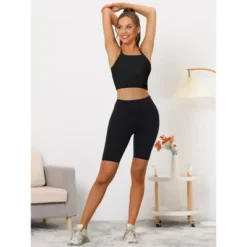 Allegra K Women's Medium Impact Fitness Workout Wireless Padded Yoga Longline Sports Bras -Women Clothing Sale GUEST 44020548 541a 4237 bc41 62d0591f7a13