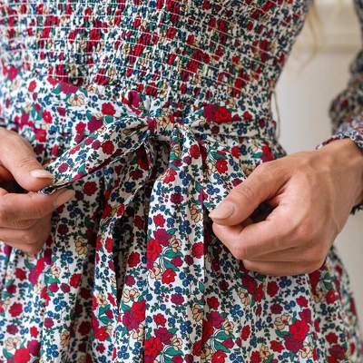 Hope & Henry Womens' Long Sleeve Smocked Ruffle Collar Dress 3 Hope & Henry Womens' Long Sleeve Smocked Ruffle Collar Dress - Image 3