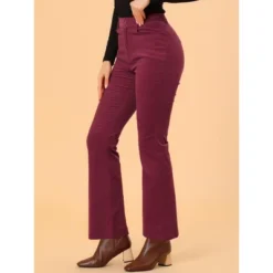 Allegra K Women's Vintage Corduroy Elastic High Waist Stretchy Bell Bottom Trousers -Women Clothing Sale GUEST 4407d820 9289 40fd 9207 afee110f4fa2