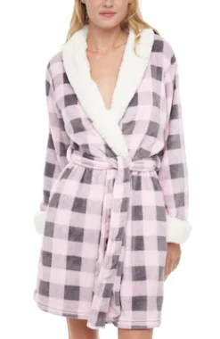 Women's Classic Plush Robe, Short Fleece Bathrobe Prints 22 Women's Classic Plush Robe, Short Fleece Bathrobe Prints -Women Clothing Sale GUEST 44310cd9 5ae9 4af5 a8da aefa40a8a466