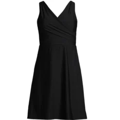 Lands' End Women's Chlorine Resistant Tummy Control Surplice Wrap Swim Dress One Piece Swimsuit -Women Clothing Sale GUEST 45570837 a6f5 47e0 a729 b530e541334a
