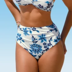 Women's Floral Pattern Shirred High Waist Bikini Bottom - Cupshe -Women Clothing Sale GUEST 46b4e858 818e 4b79 bb8e bb5acb9ff7bd
