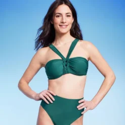 Women's Twist Center Front Bandeau Bikini Top - Shade & Shore™ Green -Women Clothing Sale GUEST 476554cc 89e8 4e0c 8571 eb62ec9077bc