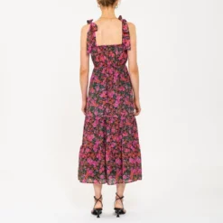 August Sky Women's Self Tie Midi Dress