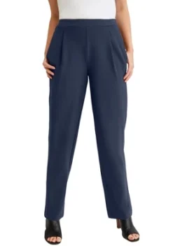 Jessica London Women’s Plus Size Stretch Knit Crepe Straight Leg Pants -Women Clothing Sale GUEST 4870675f b84a 4fca 9147 5c2392fcfac6