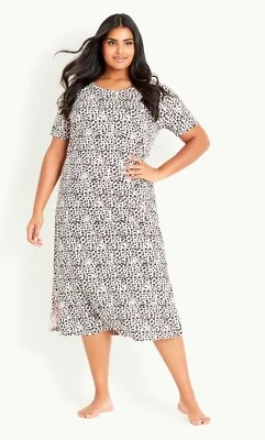 Women's Plus Size Animal Night Dress - Blush | EVANS 3 Women's Plus Size Animal Night Dress - Blush | EVANS - Image 3