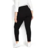 Women's Plus Size Pull On Ponte Pant Black - Tall | AVENUE