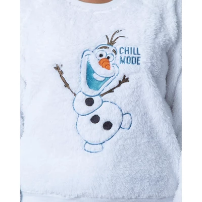 Disney Womens' Frozen Olaf Chill Mode Sweater And Shorts Sleep Pajama Set White 2 Disney Womens' Frozen Olaf Chill Mode Sweater And Shorts Sleep Pajama Set White - Image 2