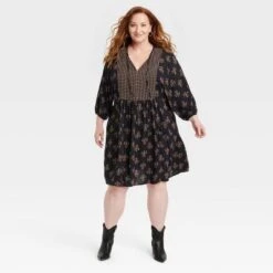 Women's Bishop 3/4 Sleeve A-Line Dress - Knox Rose™ -Women Clothing Sale GUEST 4d1c4ea6 1c25 457d b2f9 d52fd1f2279d