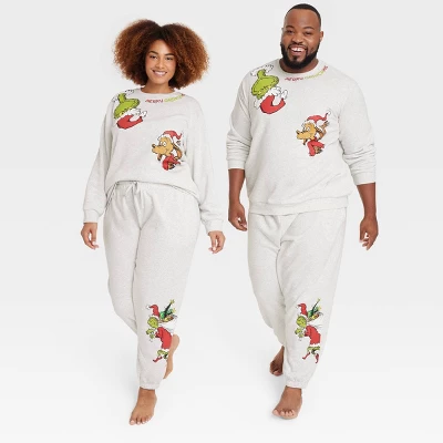 Adult's The Grinch Graphic Joggers - Oatmeal 4 Adult's The Grinch Graphic Joggers - Oatmeal - Image 4