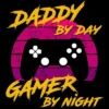 Women's Design By Humans Daddy By Day Gamer By Night By Thriftjd Racerback Tank Top