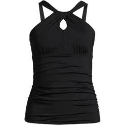 Lands' End Women's Chlorine Resistant High Neck To One Shoulder Multi Way Tankini Swimsuit Top -Women Clothing Sale GUEST 520830fb 4c55 48d6 b546 4bad3c313a4f