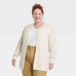 Women's Cable Pointelle Cardigan - Knox Rose™ -Women Clothing Sale GUEST 55ac9558 f4e3 40e7 90f7 311855b1e36d