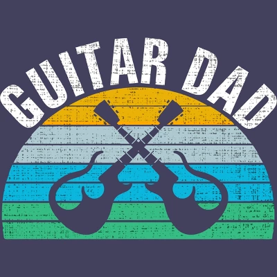 Women's Design By Humans Retro Dueling Electric Guitar Dad By DragonTee Racerback Tank Top 1 Women's Design By Humans Retro Dueling Electric Guitar Dad By DragonTee Racerback Tank Top