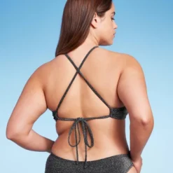 Women's High Next Halter Bralette Bikini Top - Wild Fable™ Black Lurex -Women Clothing Sale GUEST 578a2790 e706 477f b251 55376aeed34a