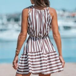 Women's Striped Tie Strap Mini Dress - Cupshe -Women Clothing Sale GUEST 57f4172d ed4e 4b19 ac80 3f06326a49c0