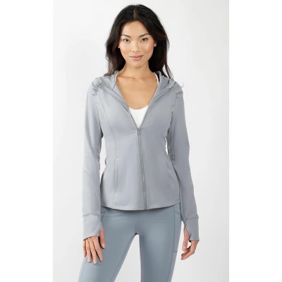 Yogalicious - Women's Slim Fit Hooded Track Jacket 10 Yogalicious - Women's Slim Fit Hooded Track Jacket - Image 10
