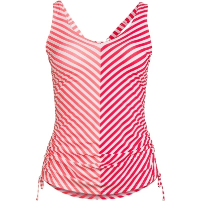 Lands' End Women's Chlorine Resistant Adjustable V-neck Underwire Tankini Swimsuit Top Adjustable Straps 9 Lands' End Women's Chlorine Resistant Adjustable V-neck Underwire Tankini Swimsuit Top Adjustable Straps - Image 9