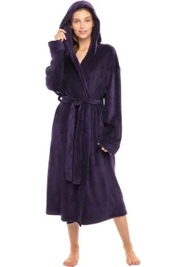 Women's Soft Fleece Robe With Hood, Warm Lightweight Bathrobe -Women Clothing Sale GUEST 59fa3dfe 3b52 4804 8ba4 1000506eb346