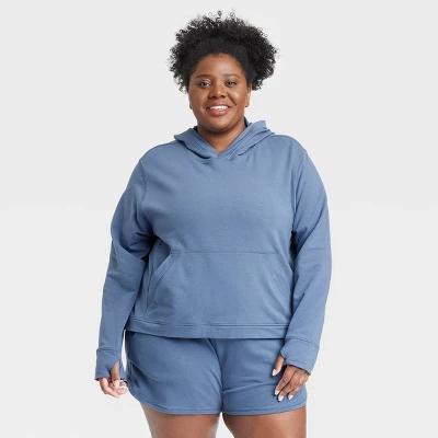 Women's Plus Size Ultra Value French Terry Hooded Sweatshirt - All In Motion™ 3 Women's Plus Size Ultra Value French Terry Hooded Sweatshirt - All In Motion™ - Image 3