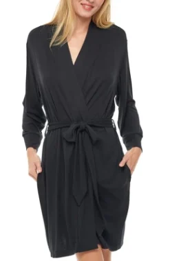 Women's Classic Soft Knit Short Lounge Robe With Pockets -Women Clothing Sale GUEST 5a9f27c2 f97d 4f47 b604 c3515914fa98