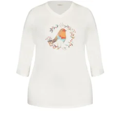 Women's Plus Size Robin Sleep Top - Cream | AVENUE -Women Clothing Sale GUEST 5c2683cd a315 4c6a 88ca cb2def4a29ee