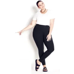 Women's Plus Size Supima® High Rise Legging Black - Average | AVENUE LEISURE -Women Clothing Sale GUEST 5cf70d87 70b6 496d 8b63 6c9bdc5d6f6b