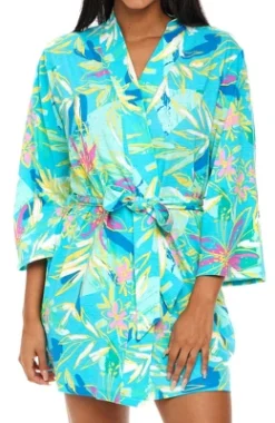 Women's Soft Cotton Knit Jersey Lounge Robe With Pockets, Short Bathrobe -Women Clothing Sale GUEST 5cfaa827 c1b3 4dc2 a157 bb90b830606b