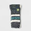 Women's 2pk Lightweight Super Soft Striped Cable Knit Crew Boot Socks - All In Motion™ 4-10