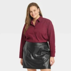 Women's Long Sleeve Relaxed Fit Button-Down Boyfriend Shirt - A New Day™ -Women Clothing Sale GUEST 5efaea0b 3457 45a2 85f8 e2ef4a5a93b1