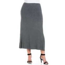 24seven Comfort Apparel Women's Plus Women's Maxi Skirt -Women Clothing Sale GUEST 5f36ddd1 51cf 4ad7 8326 ce1a284bc343
