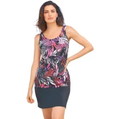 Swim 365 Women’s Plus Size Longer-Length Scoop Neck Tankini Top -Women Clothing Sale GUEST 5fce48de 33c1 4b23 84bf aa5a5912d7d3