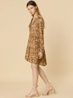 Allegra K Women's Spring Floral Long Sleeves V Neck Casual Babydoll Tiered Dress -Women Clothing Sale GUEST 5fd02262 f224 4989 b4a0 4fb972bca35e