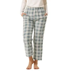 Allegra K Women's Plaid Fleece Pajama Winter Thick Warm Loungewear Home Pants -Women Clothing Sale GUEST 5fd1da2e dc82 40b3 a70c 07075c4d3efc