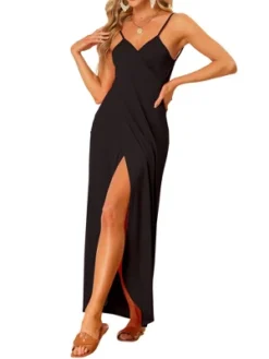 Allegra K Women's Spaghetti Strap Backless Beach Maxi Wrap Cover Up Dress -Women Clothing Sale GUEST 62ad38a5 21cd 4e40 8ec6 4ccf6a07e9c7