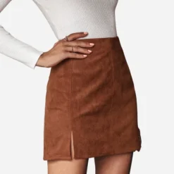 Women's Faux Suede Side Split Mini Skirt - Cupshe - Brown 17 Women's Faux Suede Side Split Mini Skirt - Cupshe - Brown -Women Clothing Sale GUEST 637db035 2daa 4ae5 9cf4 754422302b88