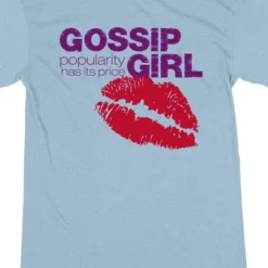 Gossip Girl Lipstick Logo Women’s Light Blue Sleep Shirt