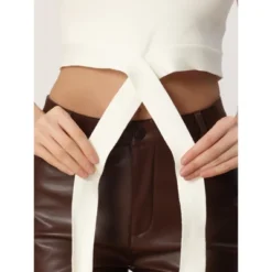 Allegra K Women's Casual Tied Back Knitted Cropped Sleeveless Tank Top Sweater Vest -Women Clothing Sale GUEST 644fbfb8 c76a 47b0 9a0d 8b347c7ce7c7